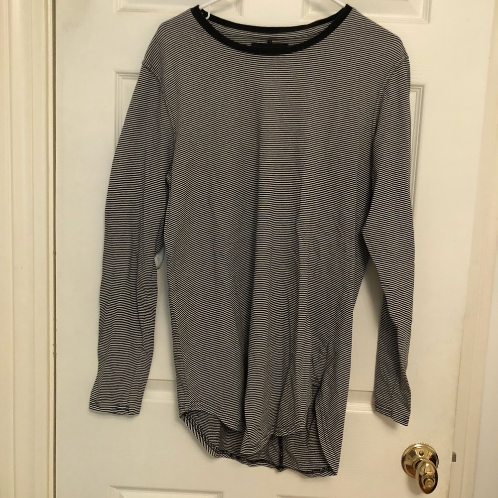 PacSun Black and White Striped TShirt